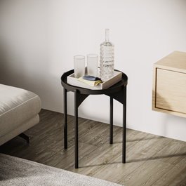 Hanah Home Shb-002-A Mesa de centro de metal negra